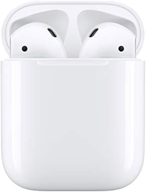 Apple AirPods (2nd Generation) Wireless Ear Buds, Bluetooth Headphones with Lightning Charging Case Included, Over 24 Hours of Battery Life, Effortless Setup for iPhone
