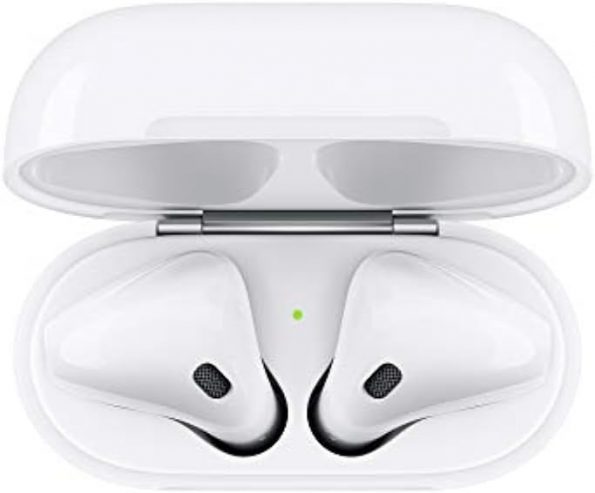 Apple AirPods (2nd Generation) Wireless Ear Buds, Bluetooth Headphones with Lightning Charging Case Included, Over 24 Hours of Battery Life, Effortless Setup for iPhone