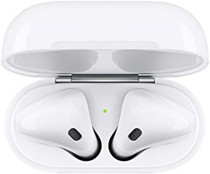 Apple AirPods (2nd Generation) Wireless Ear Buds, Bluetooth Headphones with Lightning Charging Case Included, Over 24 Hours of Battery Life, Effortless Setup for iPhone