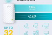 TP-Link WiFi Extender with Ethernet Port, Dual Band 5GHz/2.4GHz , Up to 44% more bandwidth than single band, Covers Up to 1200 Sq.ft and 30 Devices, signal booster amplifier supports OneMesh(RE220)
