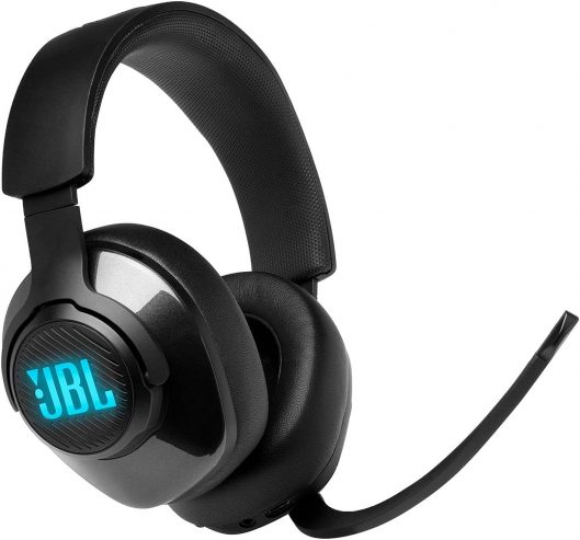 JBL Quantum 400 – Wired Over-Ear Gaming Headphones with USB and Game-Chat Balance Dial – Black, Large