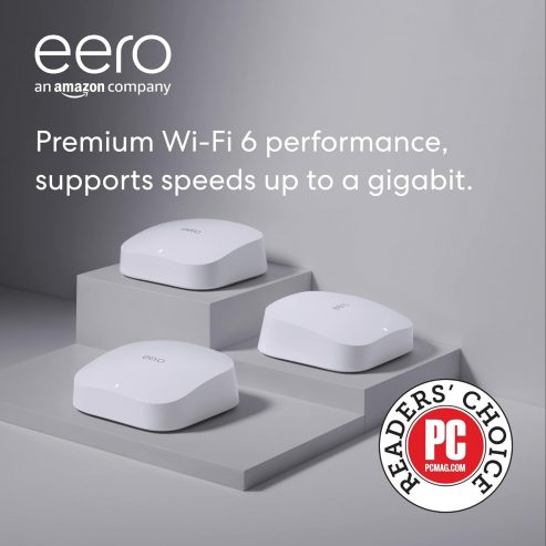 Amazon eero Pro 6 mesh Wi-Fi 6 Router, 3 Pack