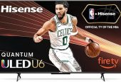 Hisense 75-Inch Class U6HF Series ULED 4K UHD Smart Fire TV (75U6HF, 2023 Model) – QLED, 600-Nit Dolby Vision, Game Mode Plus VRR, HDR 10+, 240 Motion Rate, MEMC, Voice Remote, Compatible with Alexa