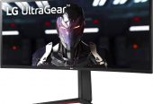 LG UltraGear QHD 34-Inch Curved Gaming Monitor 34GP83A-B, Nano IPS 1ms (GtG) with VESA DisplayHDR 400, NVIDIA G-SYNC, and AMD FreeSync Premium, 144Hz, Black