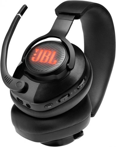JBL Quantum 400 – Wired Over-Ear Gaming Headphones with USB and Game-Chat Balance Dial – Black, Large